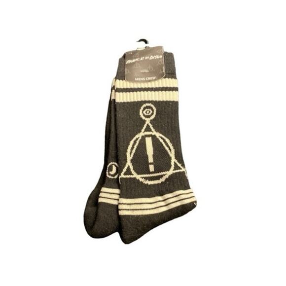 Panic! At The Disco Logo Crew Socks Black White Bioworld Men’s 10–13 - Picture 2 of 6